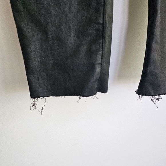 Eileen Fisher Waxed Black Denim Organic Jeans - Picture 4 of 7